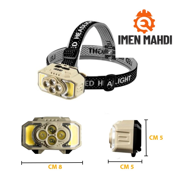 هدلامپ.jpg چراغ پیشانی HX-815 COB+4 led - تصویر 1